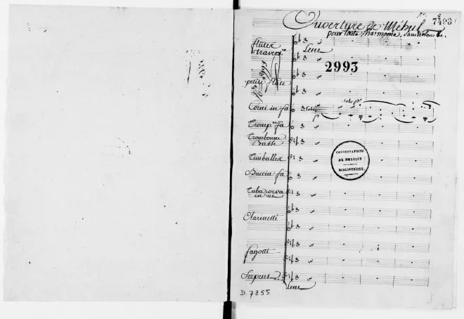 First page of Ouverture pour instruments à vent