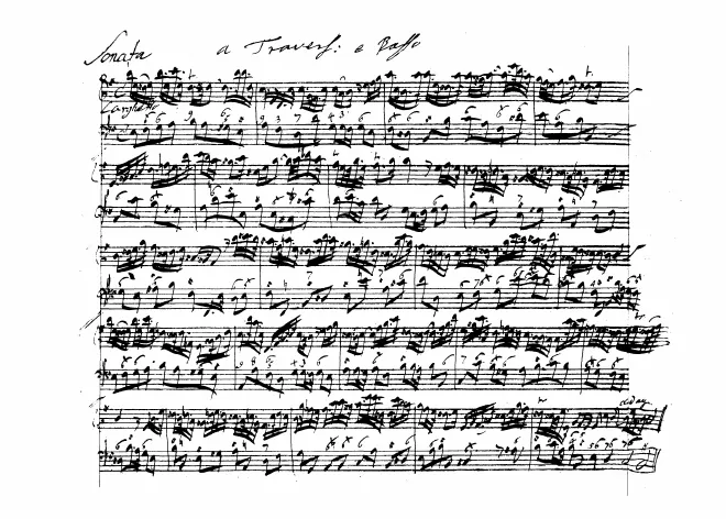 First page of Flute Sonata in E minor