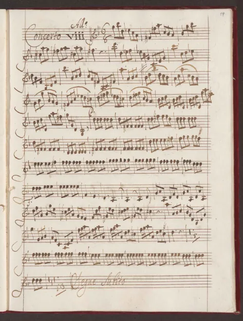 First page of Violin Concerto in G minor