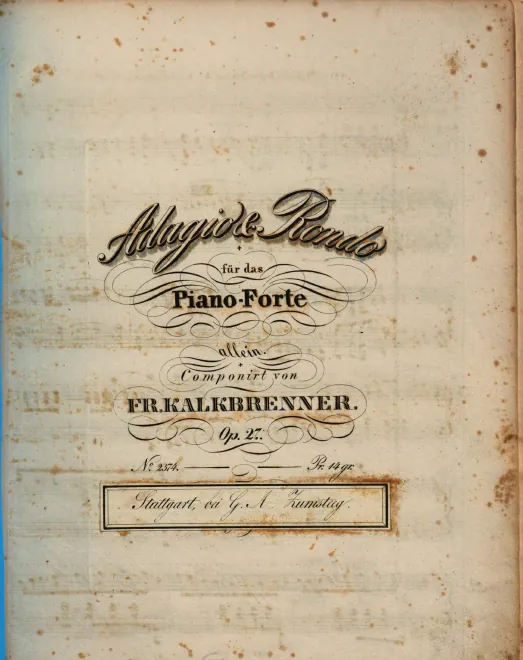 First page of Adagio e Rondò
