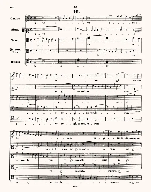 First page of Ave Regina coelorum