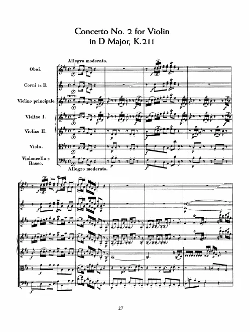 First page of Violin Concerto No.2