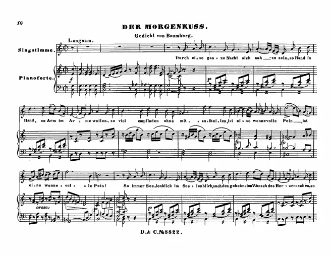 First page of Der Morgenkuss