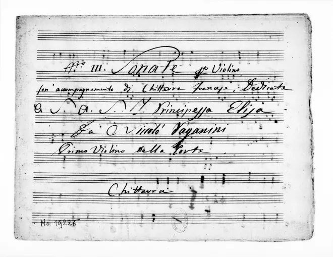 First page of 3 Lucca Sonatas