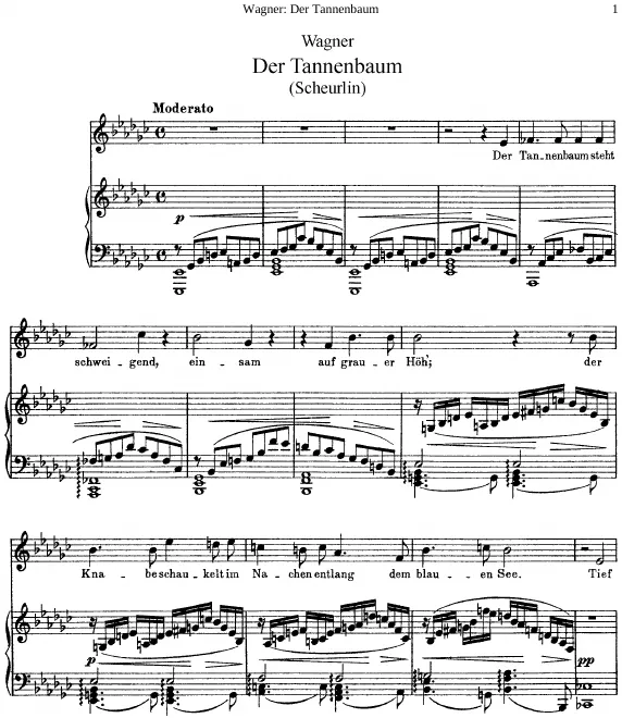 First page of Der Tannenbaum