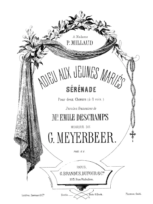First page of Brautgeleite aus der Heimat / Adieu aux jeunes mariés