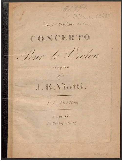 First page of Violin Concerto No.26 in B-flat major