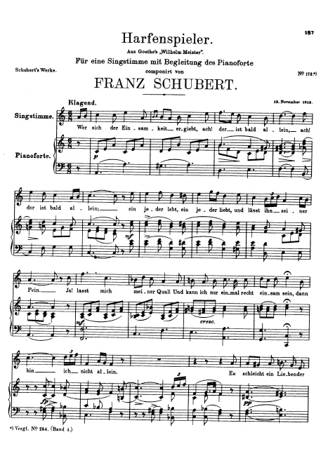 First page of Harfenspieler, D.325