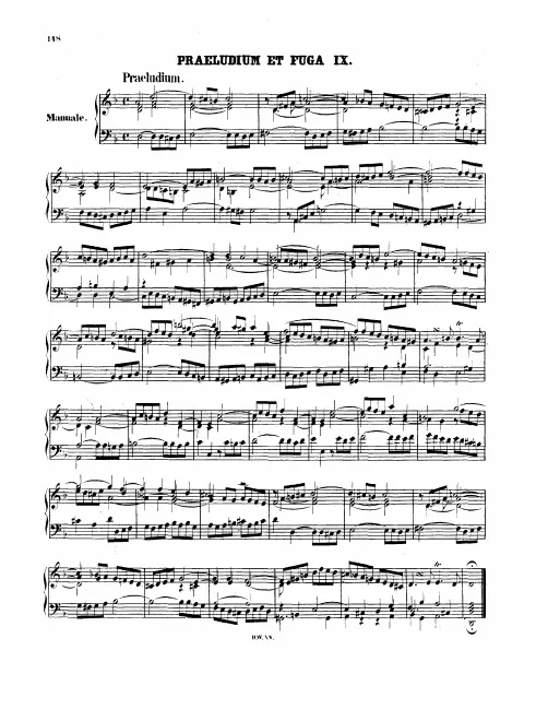 First page of Prelude and Fugue in D minor