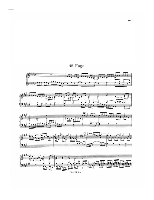 First page of Fugue in A major
