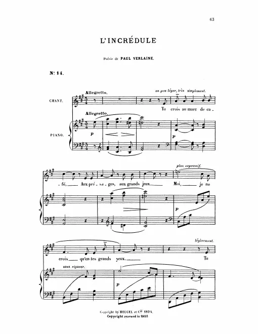 First page of L'incrédule