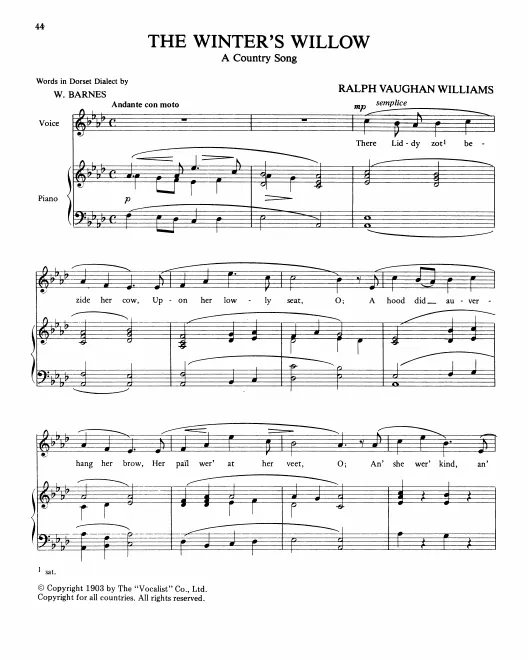 First page of The Winter's Willow