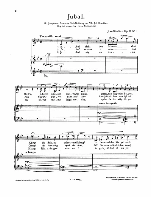 First page of 2 Songs, Op.35