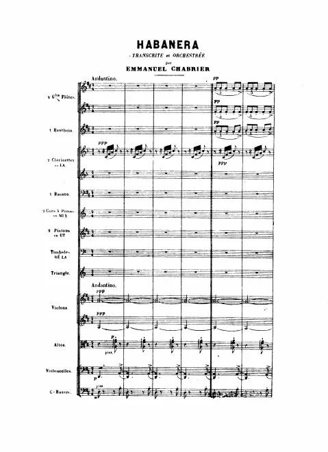 First page of Habanera
