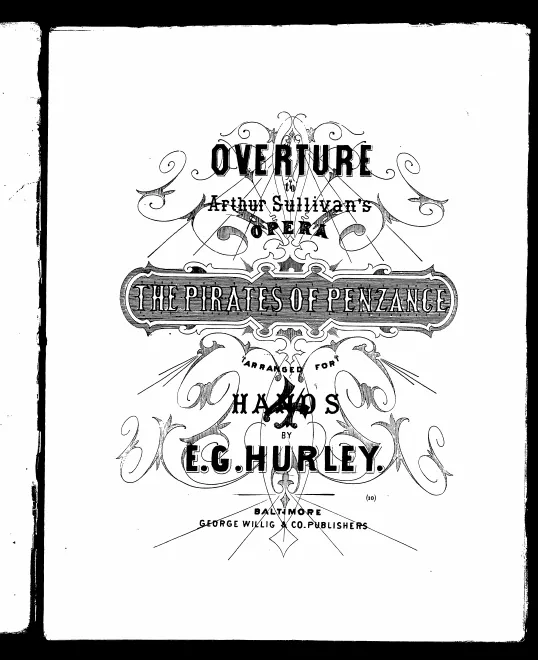 First page of The Pirates of Penzance