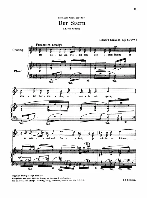 First page of 5 kleine Lieder nach Gedichten von Achim von Arnim und Heinrich Heine