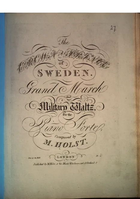 First page of The Crown Prince of Sweden's March and Waltz
