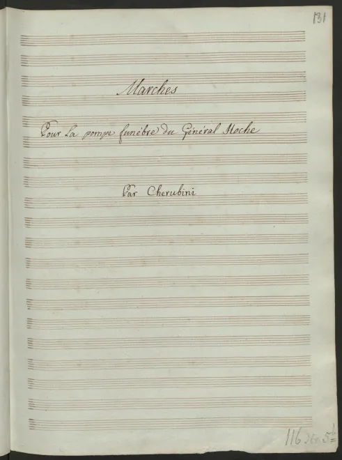 First page of Marches pour la pompe funèbre du Général Hoche