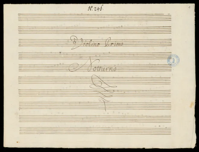 First page of Trio Sonata in G major