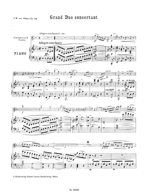 First page of Grand duo concertant