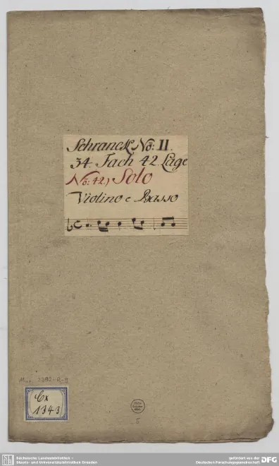 First page of Recorder Sonata in A minor