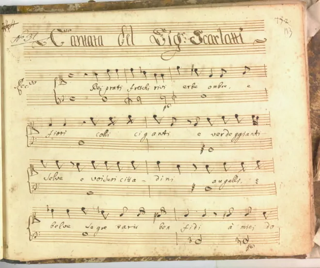 First page of Bei prati freschi rivi ; Il disperato