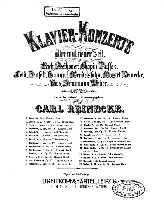 First page of Piano Concerto No.1