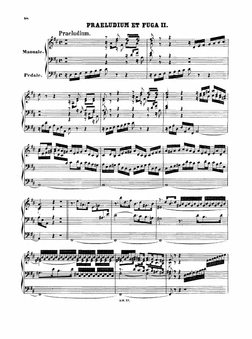 First page of Prelude and Fugue in D major