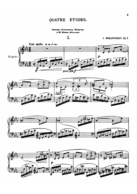First page of 4 Etudes