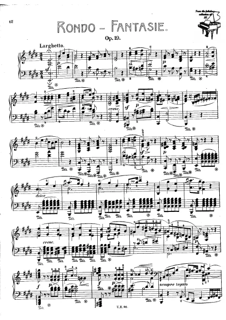 First page of Rondo-Fantasie op.19