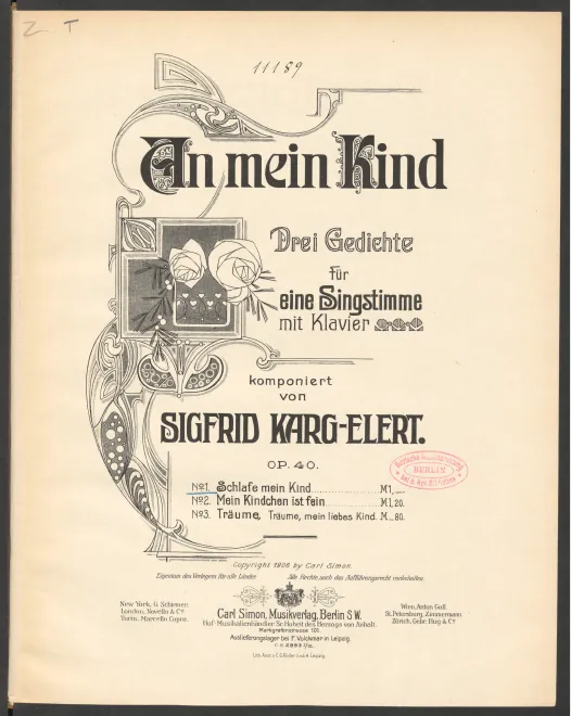 First page of An mein Kind