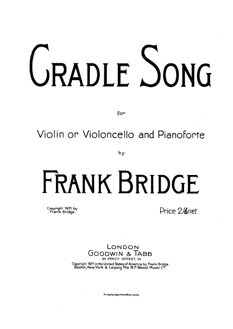 First page of Cradle Song