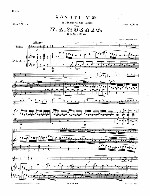 First page of Violin Sonata