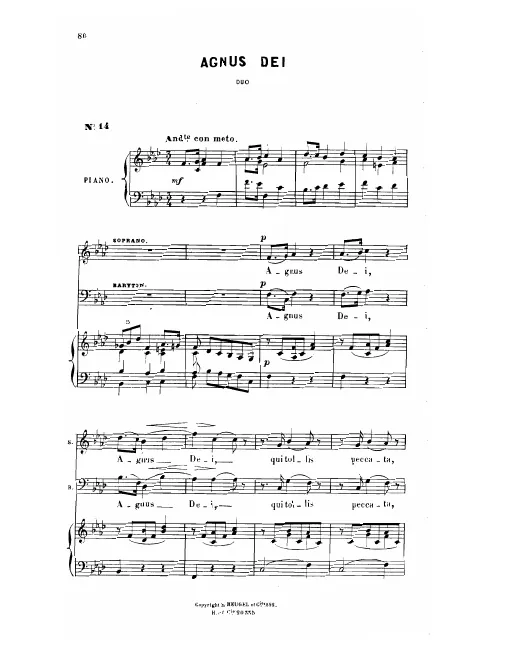 First page of Agnus Dei
