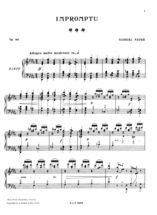 First page of Impromptu No.6
