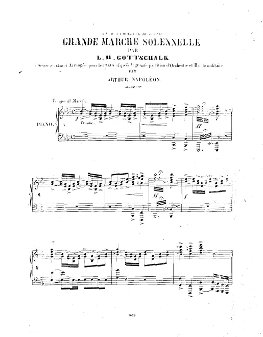 First page of Marche solennelle