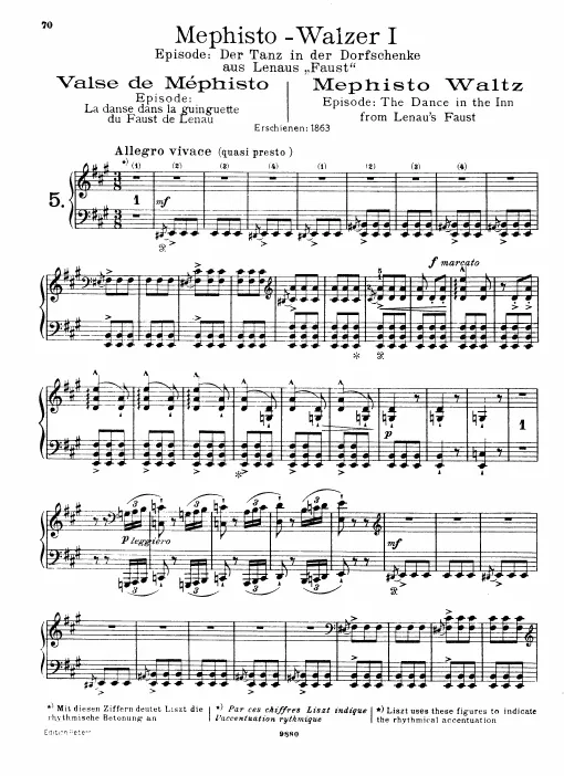 First page of Mephisto Waltz No.1
