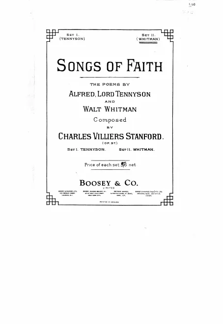 First page of Songs of Faith