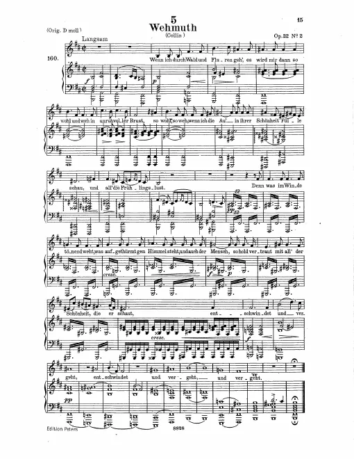 Complete Score (Low Voice, transposed to B minor)