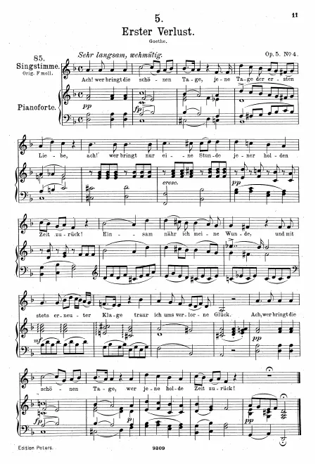 Complete Score (Medium voice, transposed to D minor)