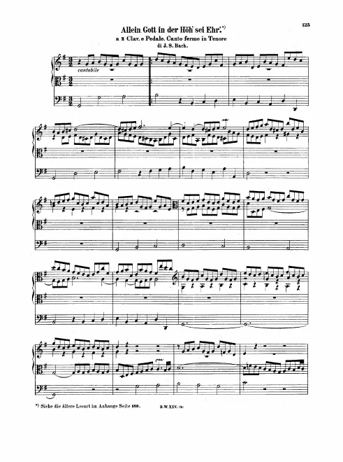 First page of Allein Gott in der Höh sei Ehr