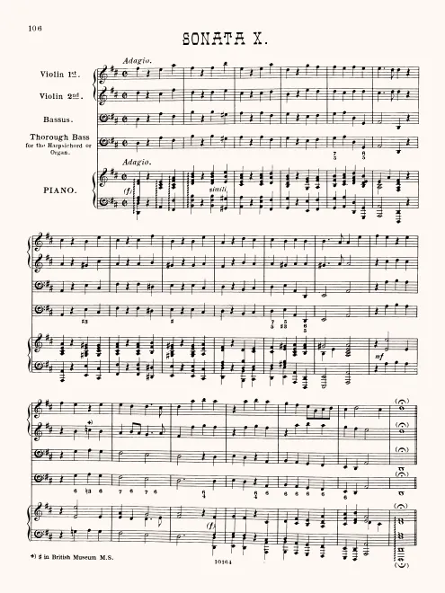 First page of Sonata in D major