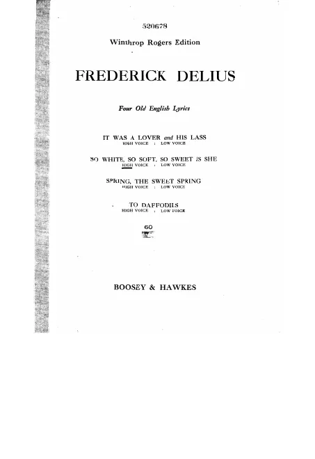 First page of 4 Old English Lyrics