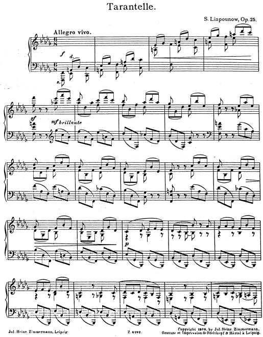 First page of Tarantelle