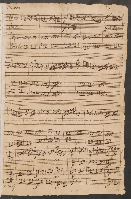 First page of Harpsichord Concerto in D minor