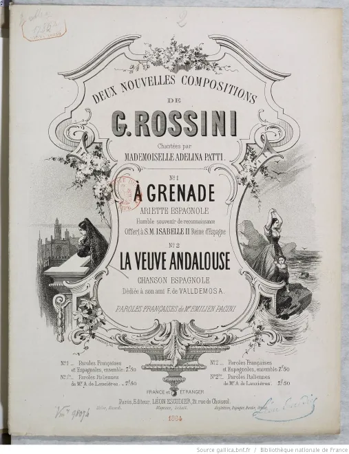 First page of La Veuve andalouse