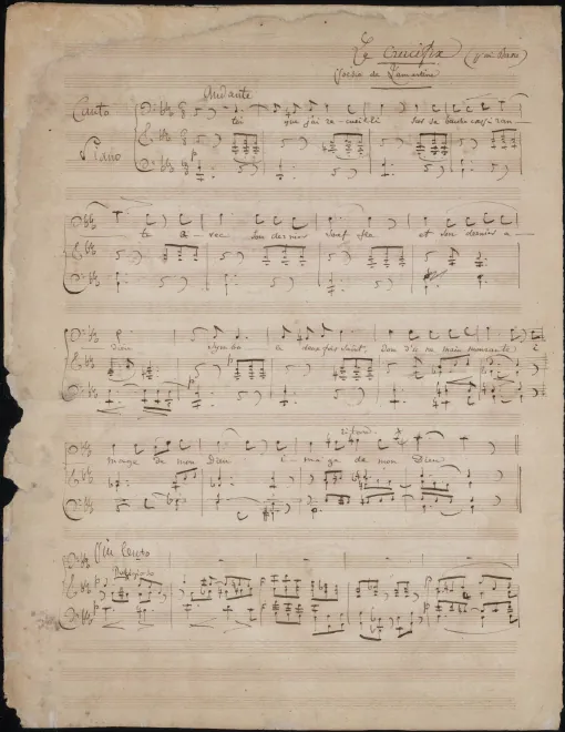 First page of Le crucifix