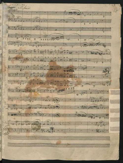 First page of String Symphony No.11 in F major