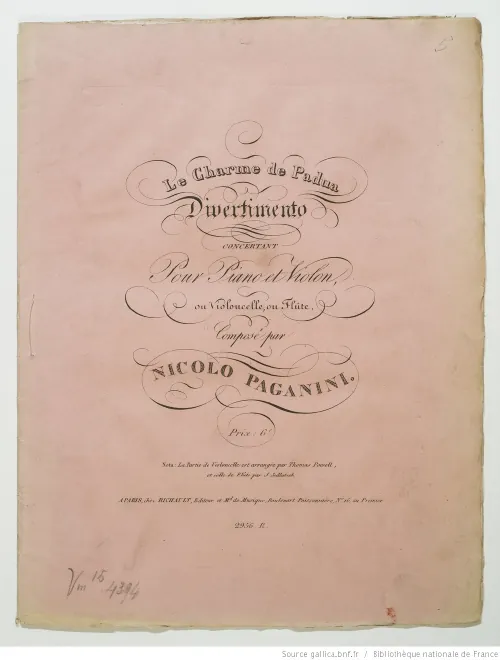 First page of Divertimento concertant