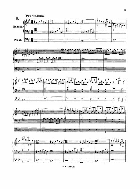First page of Prelude and Fugue in G minor